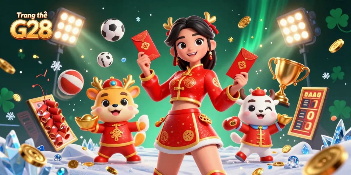 Experience exciting gaming action with Trang chủ G28, featuring vibrant celebrations and casino thrill.