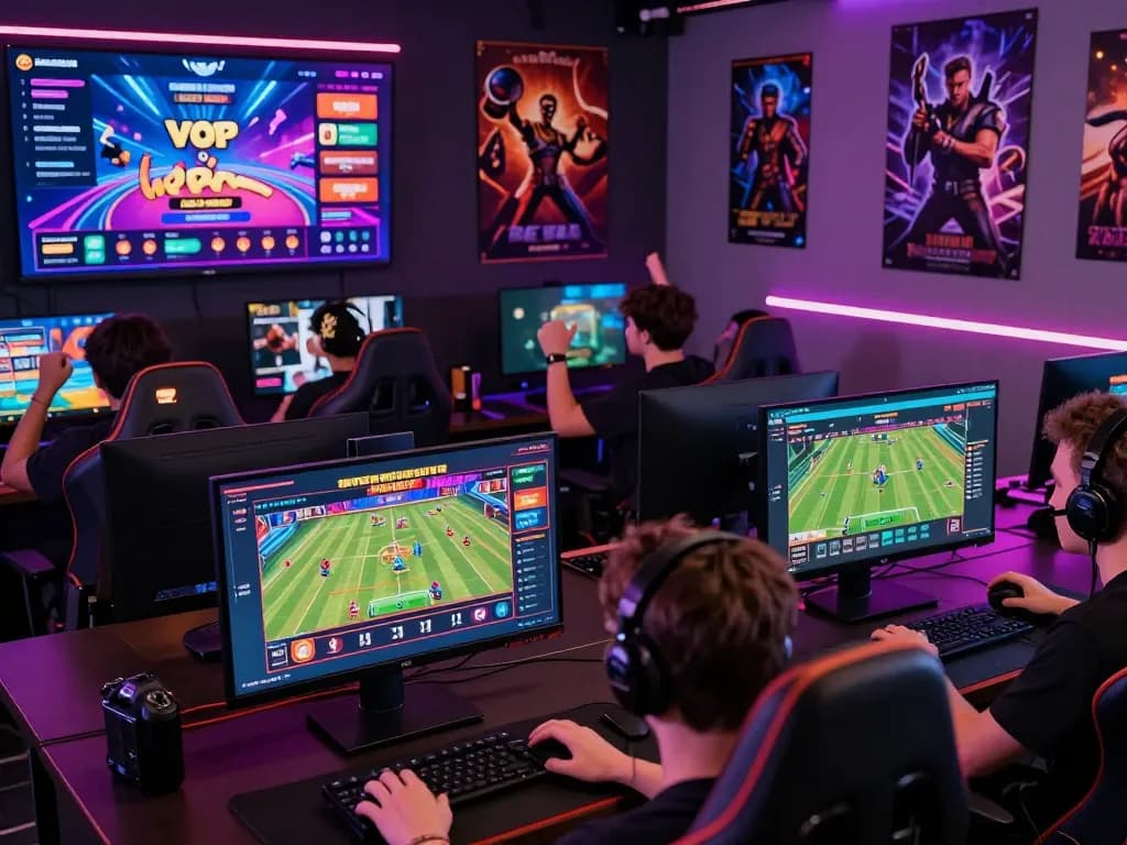 Engaged gamers exploring the hitclub platform with dynamic interfaces, promoting excitement in online betting and gaming.