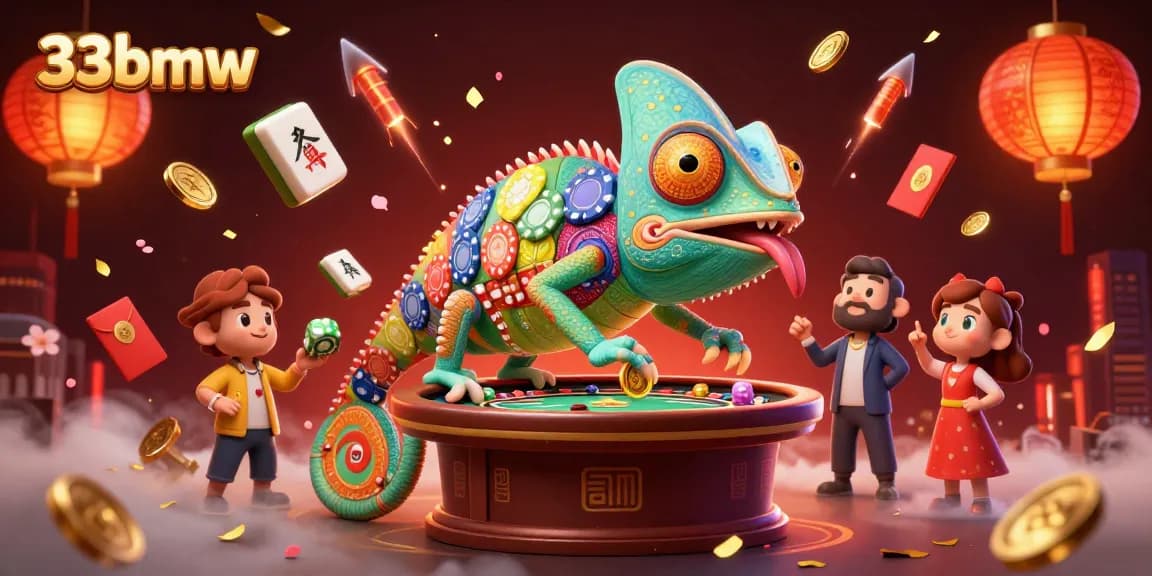 33bmw chameleon casino owner capturing golden coins in a vibrant gambling scene
