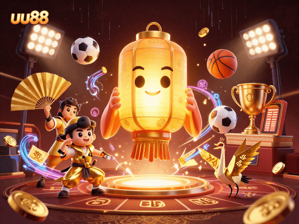 Experience thrilling wins at uu88 with a vibrant casino scene featuring dynamic sports elements.