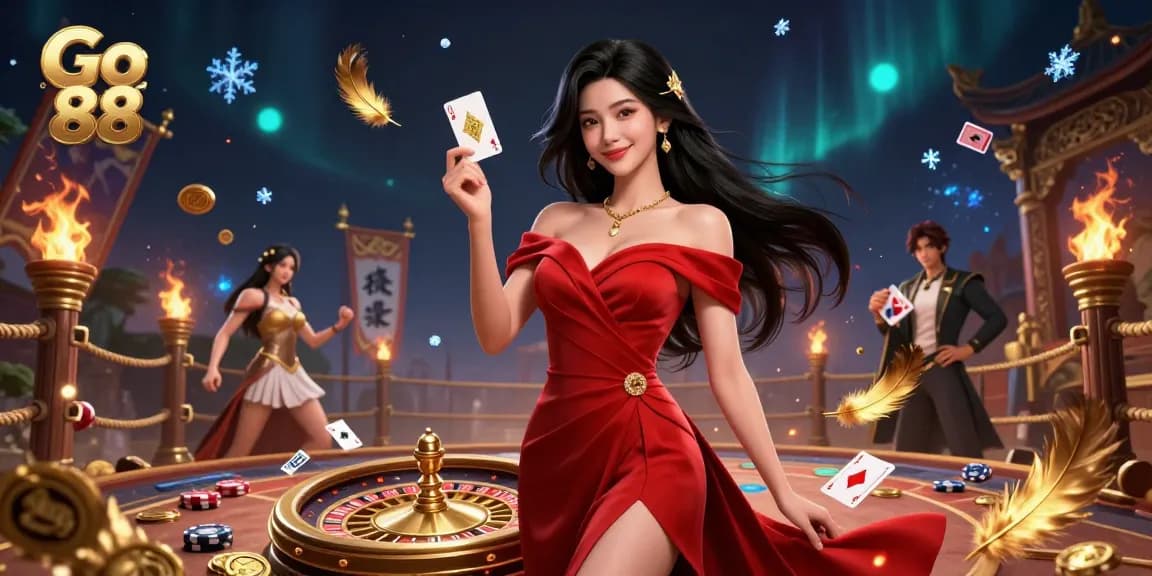 Experience Go 88 with dynamic golden roulette and a beautiful dealer for a thrilling casino moment.