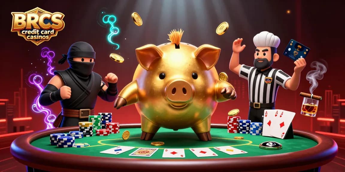 Experience the excitement of BRCS credit card casinos with lively characters and dynamic casino elements.