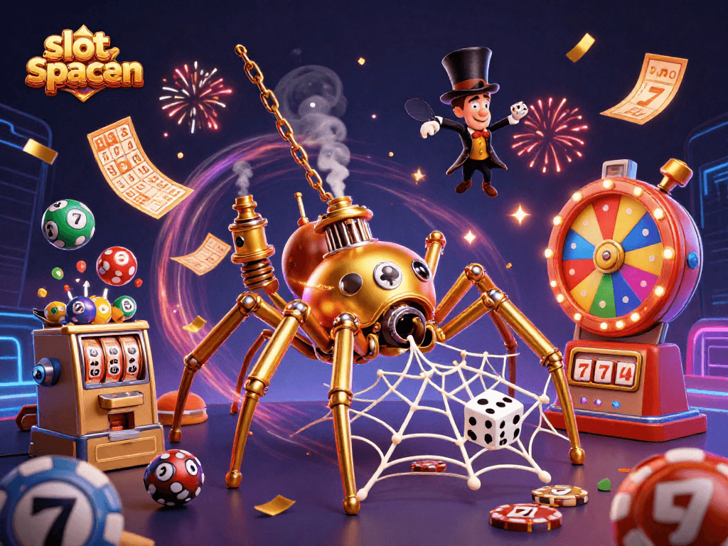 Spin the reels with the slot spaceman and discover casino excitement in a vibrant scene.