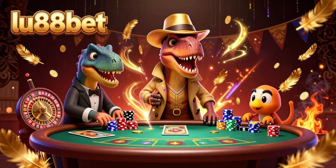 Watch the thrilling action at lu88bet with a clever velociraptor card counter, a suspicious pit boss, and playful conspirators.