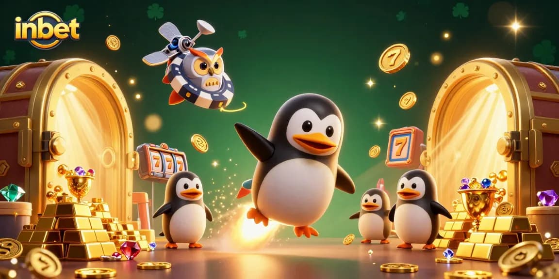 Engage in thrilling fun at inbet with the golden penguin and poker space station adventure.