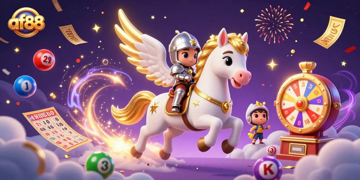 Join the thrilling adventure with af88 as the lucky knight rides into a world of dynamic lottery excitement.
