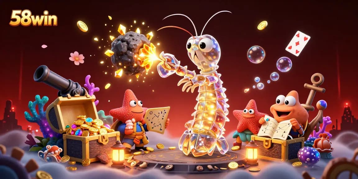 Experience the thrilling action of 58win with intergalactic characters in a vibrant casino scene.