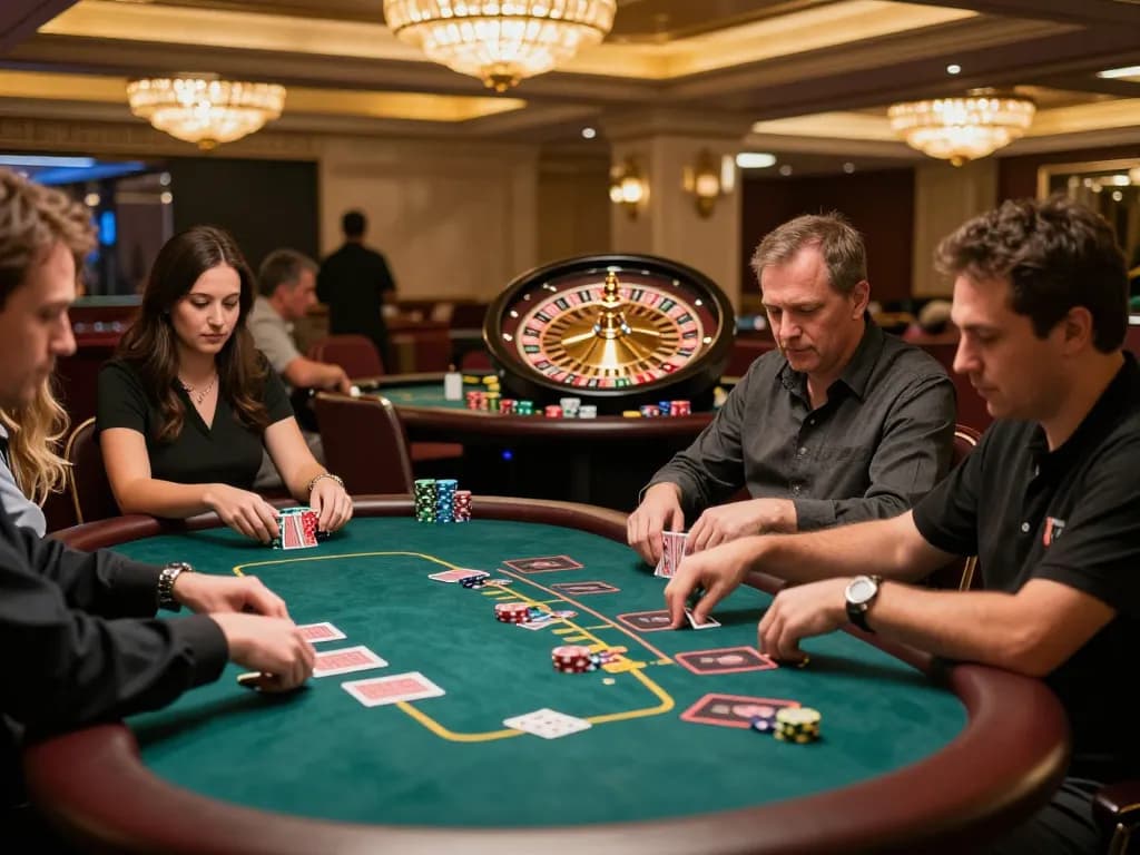 Players enjoying exciting games at LV88 casino with vibrant ambiance and engaging strategies