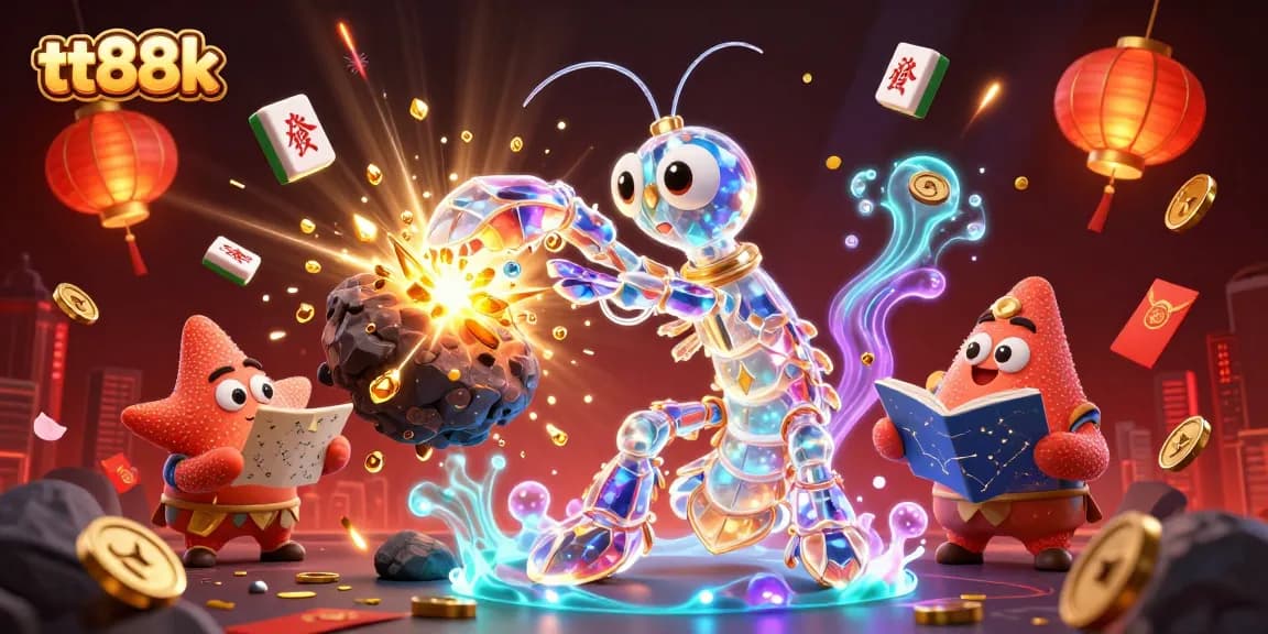 Experience thrilling gameplay at tt88k with a vibrant 3D casino scene featuring galactic characters.