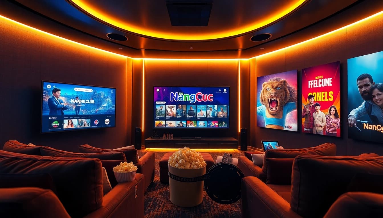 NangCuc online entertainment platform highlighted with vibrant colors and engaging movie showcased in a modern setting.