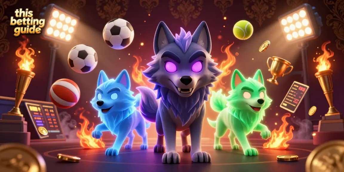 Explore this betting guide with a dynamic and energetic illustration of sports betting excitement.
