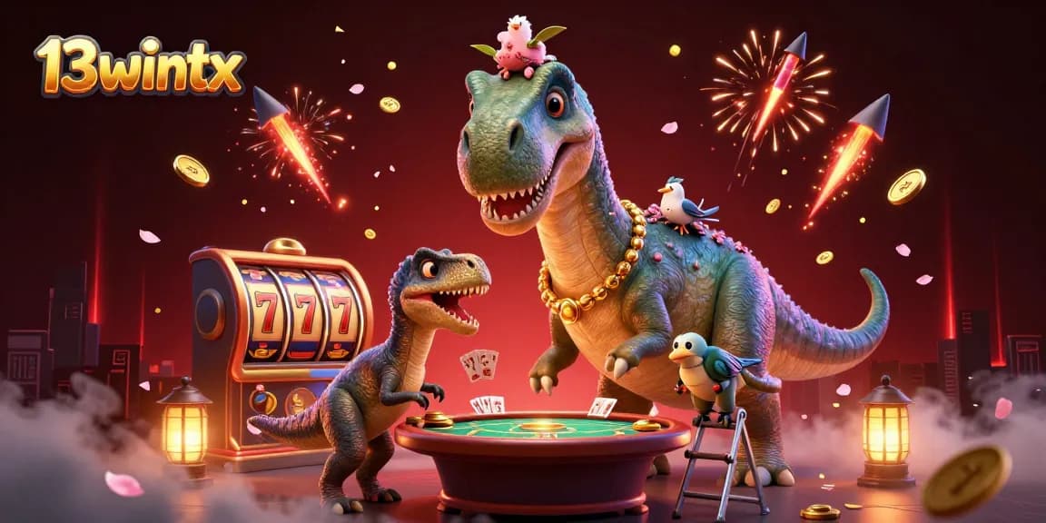 Engage with 13wintx's vibrant gaming scene filled with 3D characters and exciting slot games.
