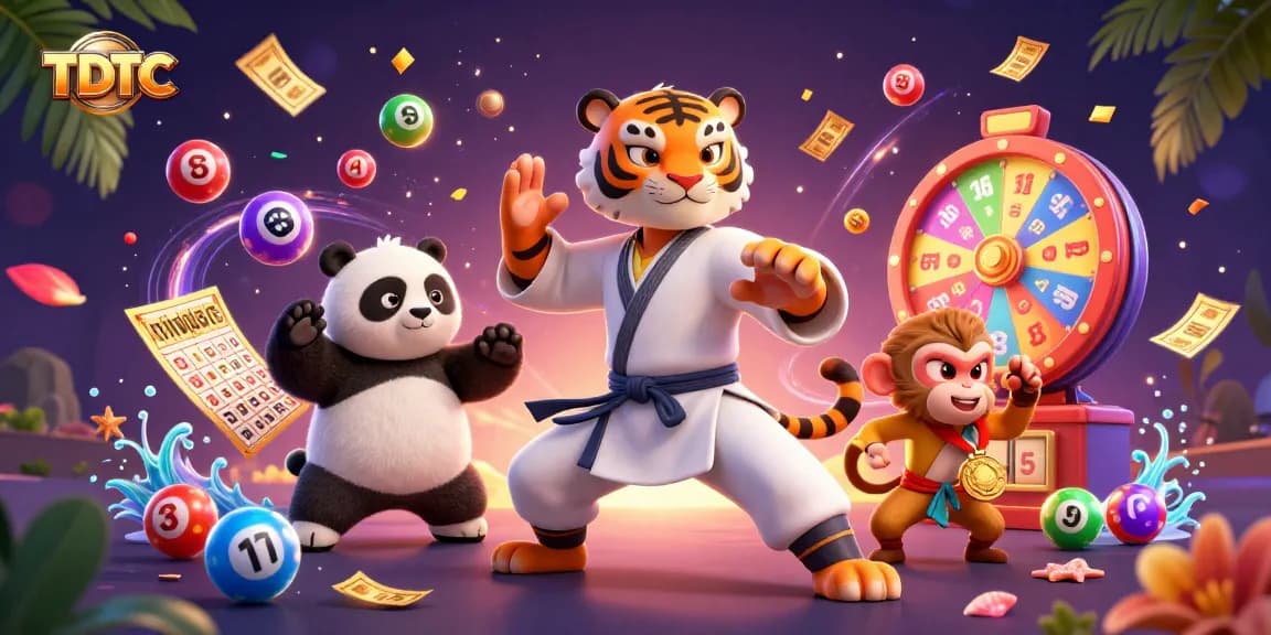 Engage with TDTC's vibrant lottery scene featuring dynamic characters and rich casino elements.