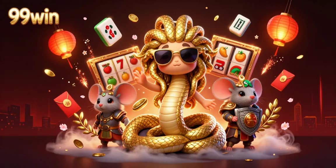 Spin the reels and explore 99win with engaging 3D slot game characters and vibrant elements.
