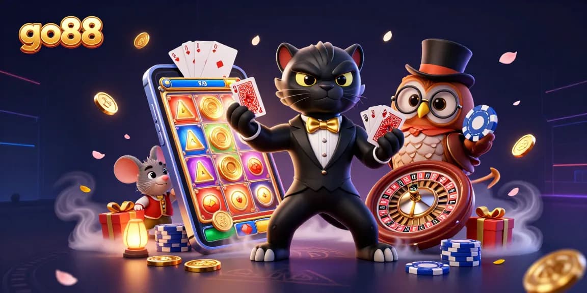 Engage in thrilling gaming at go88 with top-tier characters and vibrant casino elements.