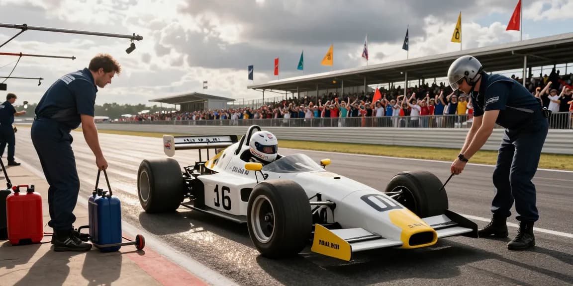 The Lola LC88 racing car on track, showcasing its engineering and design in a competitive motorsport environment.