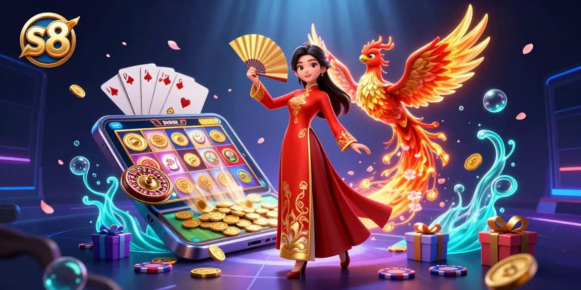 Experience thrilling gaming action at S8 with vibrant visuals and exciting slot gameplay.