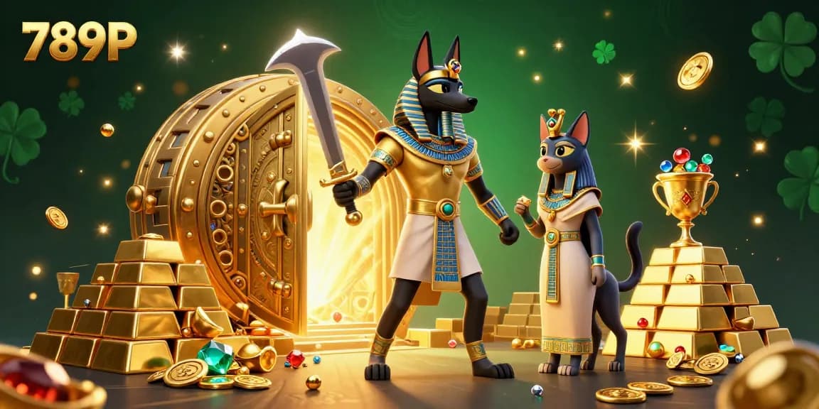 Experience thrilling jackpots at 789P with captivating ancient Egyptian gaming elements and treasures.