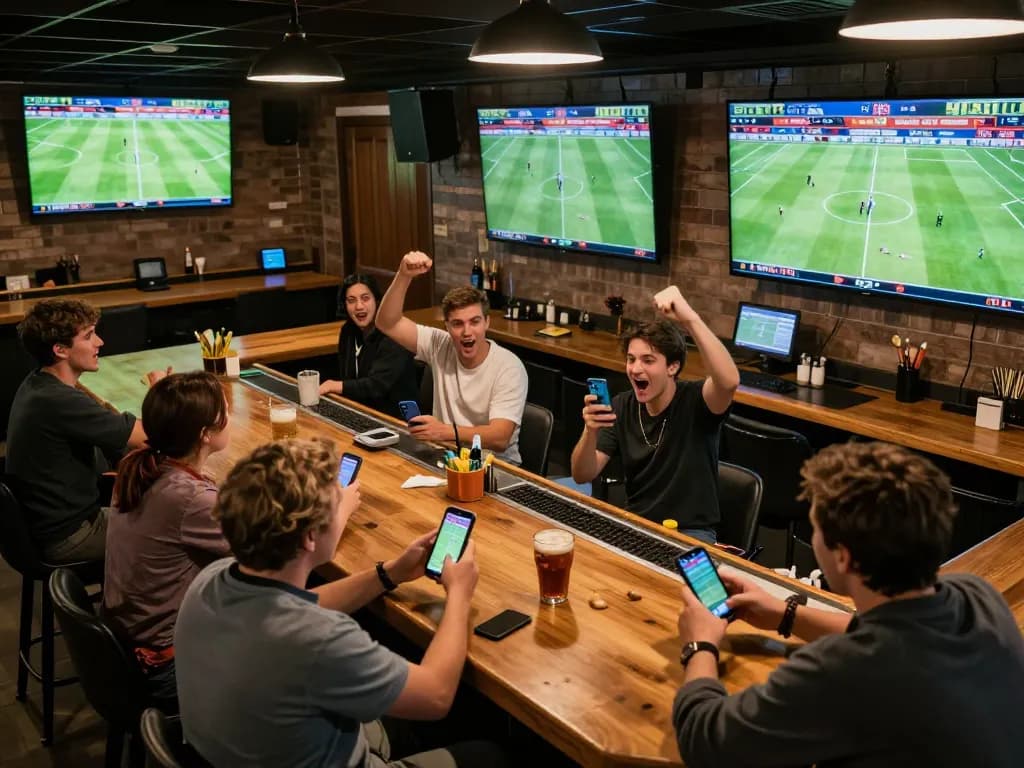 CakhiaTV provides a lively sports betting atmosphere with fans cheering and placing bets