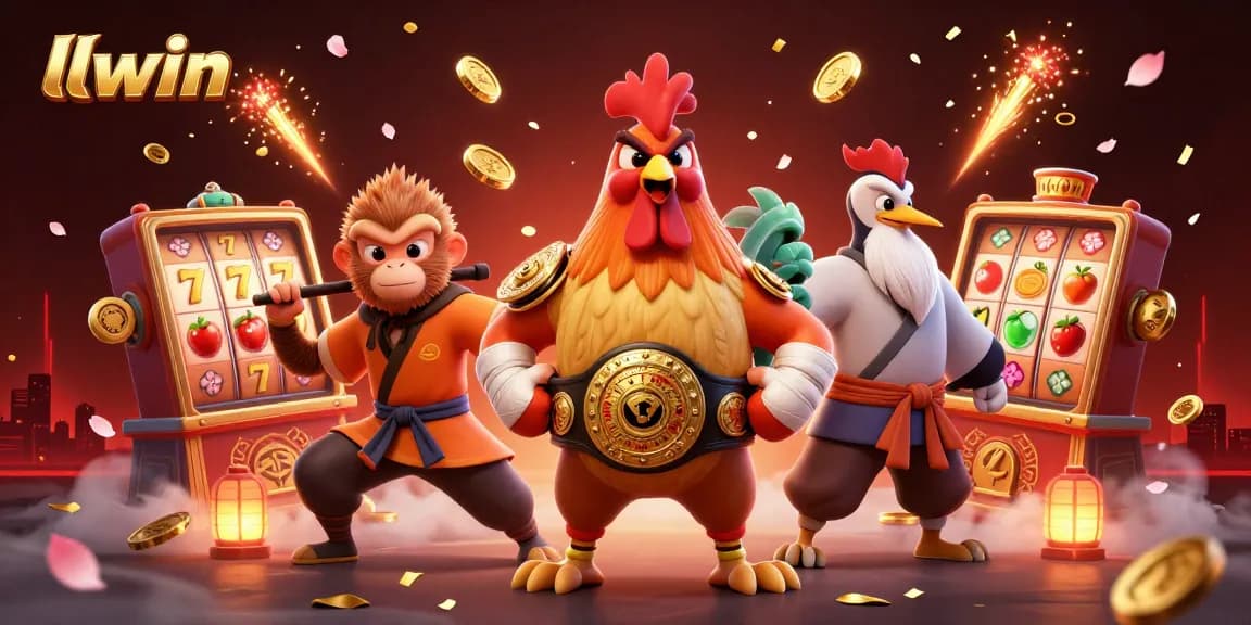 Engage in thrilling slots and jackpots at llwin with vibrant characters and energetic casino elements.