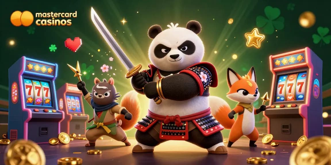 Experience thrilling gameplay at mastercard casinos with an action-packed scene featuring whimsical casino characters and dynamic gambling elements.