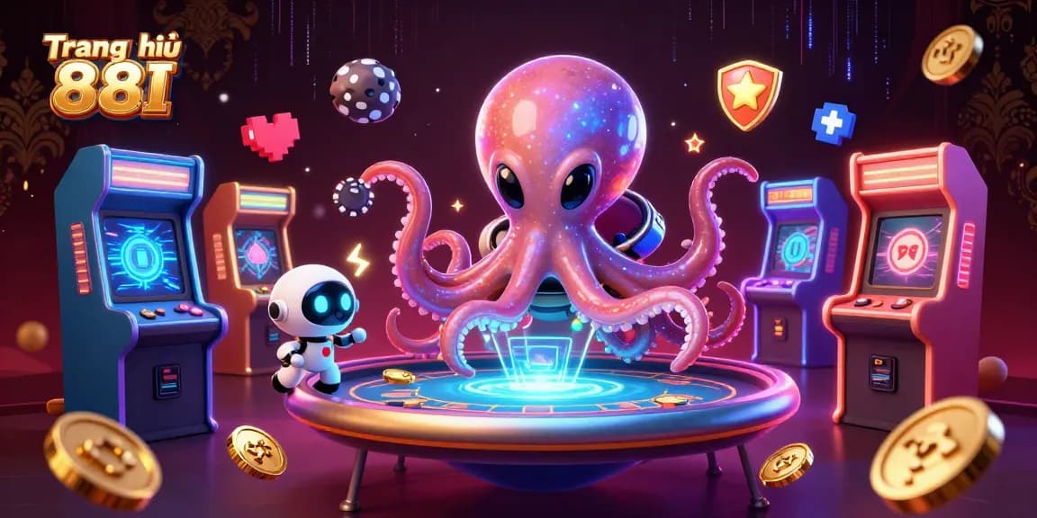Engage in exciting gaming on Trang chủ 88I with an alien octopus running a dazzling poker game.