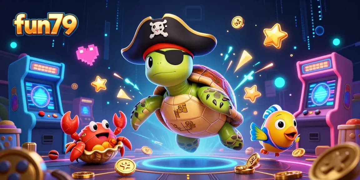 Engage in fun79's vibrant casino atmosphere with animated characters enjoying gaming excitement.
