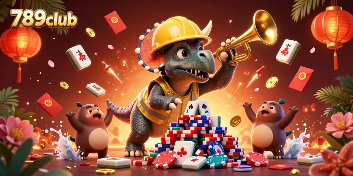 Experience the excitement of 789club with this vibrant, detailed 3D casino scene featuring energetic characters.
