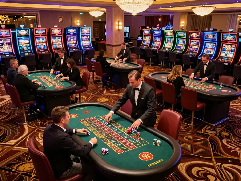 Players engaging at SC88 roulette table with vibrant casino backdrop