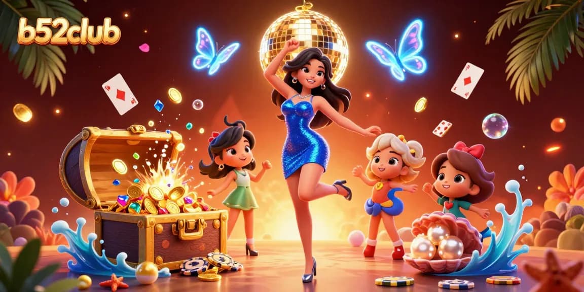B52Club showcases dynamic casino action with exhilarating wins and vibrant 3D characters.