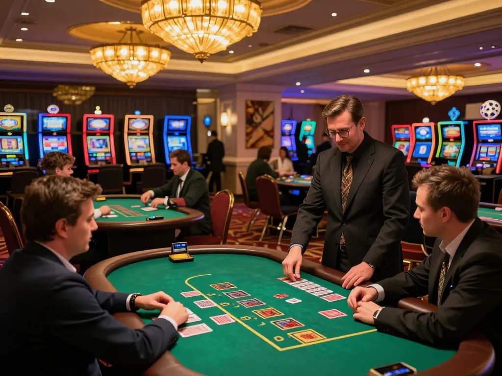 Players enjoying an exciting blackjack game at the 88club casino, showcasing a lively and strategic atmosphere