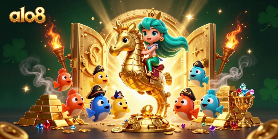 Experience thrilling gameplay at alo8 with colorful characters and treasures in a dynamic casino scene.