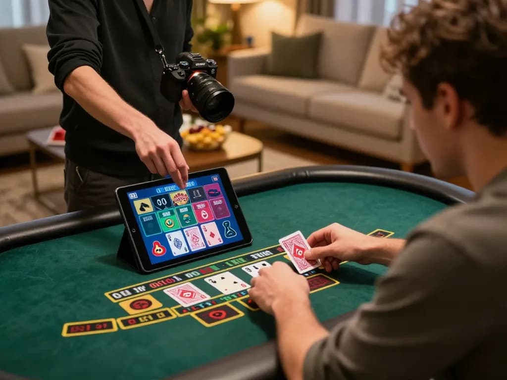 Experience live baccarat with fly88 as the dealer reveals cards, enhancing your online gaming adventure.