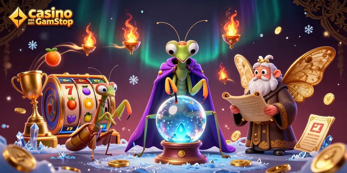 Engage in thrilling gameplay at a casino not on GamStop with vibrant slot machines and magical characters.