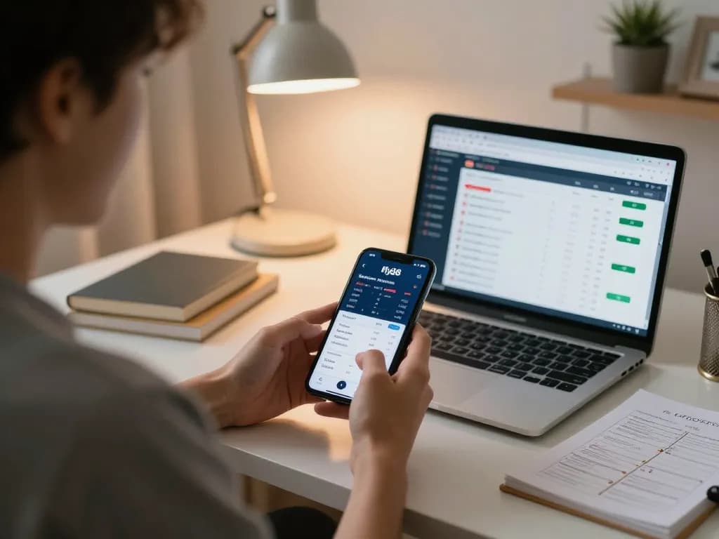 Player placing bets on fly88 app in cozy home setting, showcasing online gambling strategy