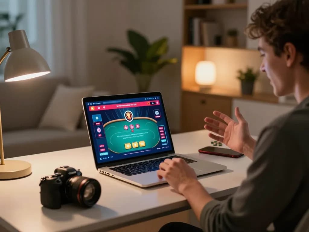 Player experiencing winning moments in sam86 online casino with vibrant gaming interface