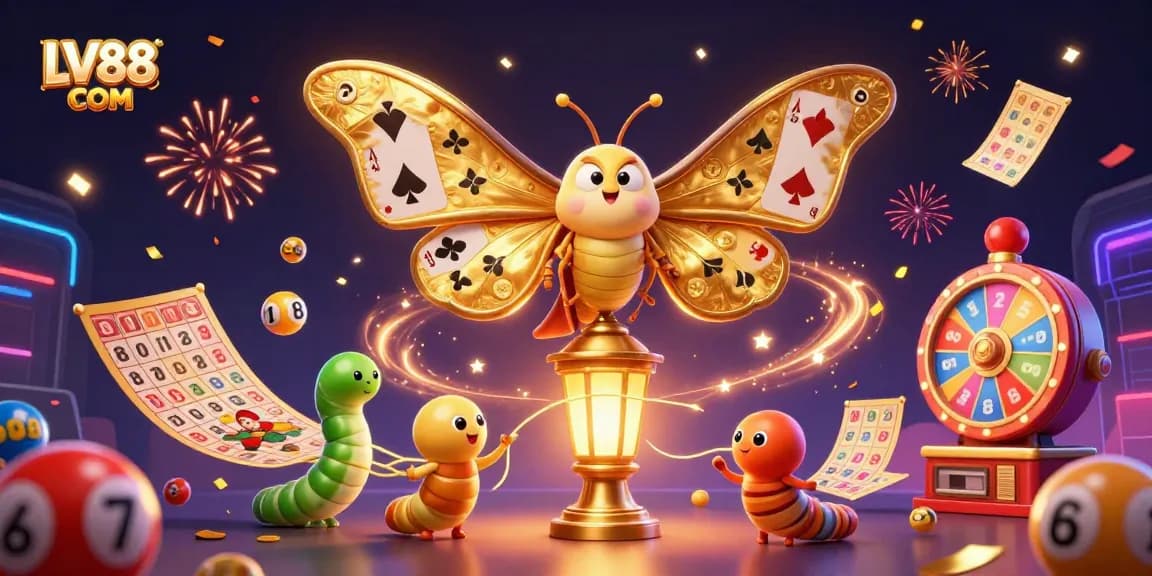 Celebrate with games and promotions at LV88 COM, where lottery balls and bingo cards bring excitement.