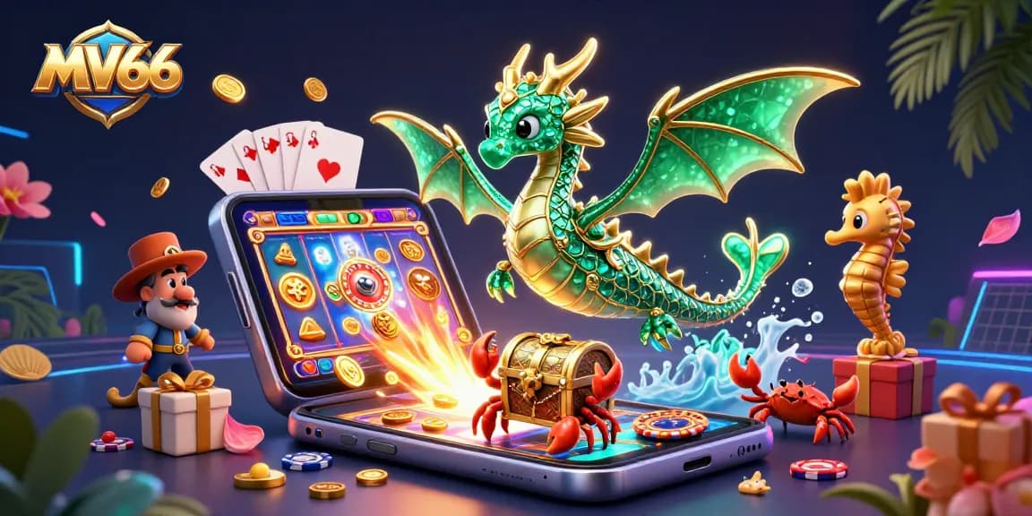 MV66 features a captivating sea dragon and treasure scene, showcasing online gaming excitement.