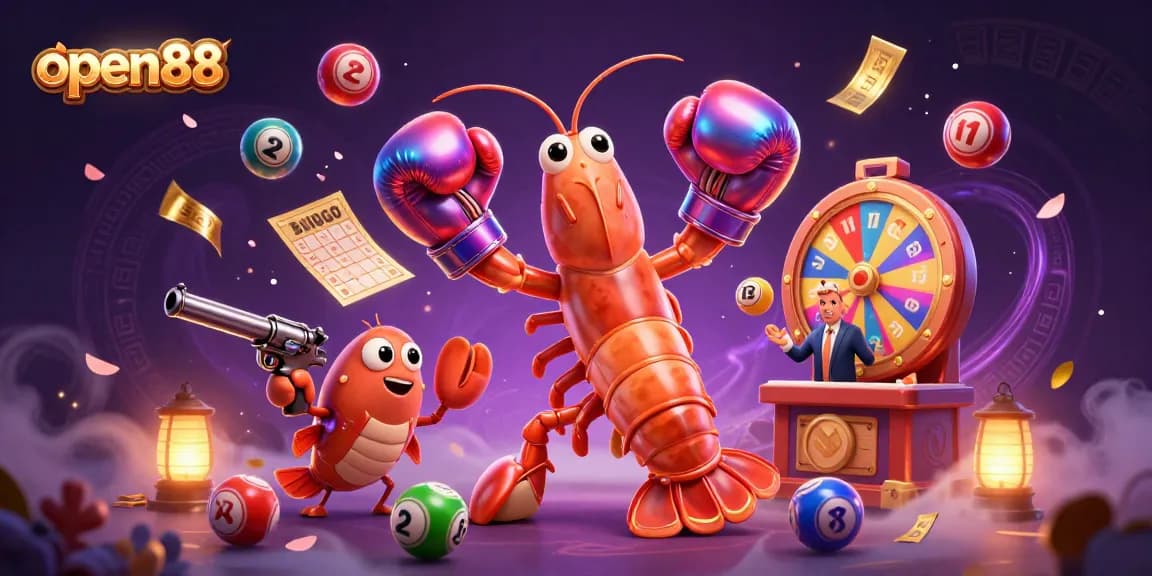 Experience excitement at open88 with colorful lottery elements and vibrant game action.