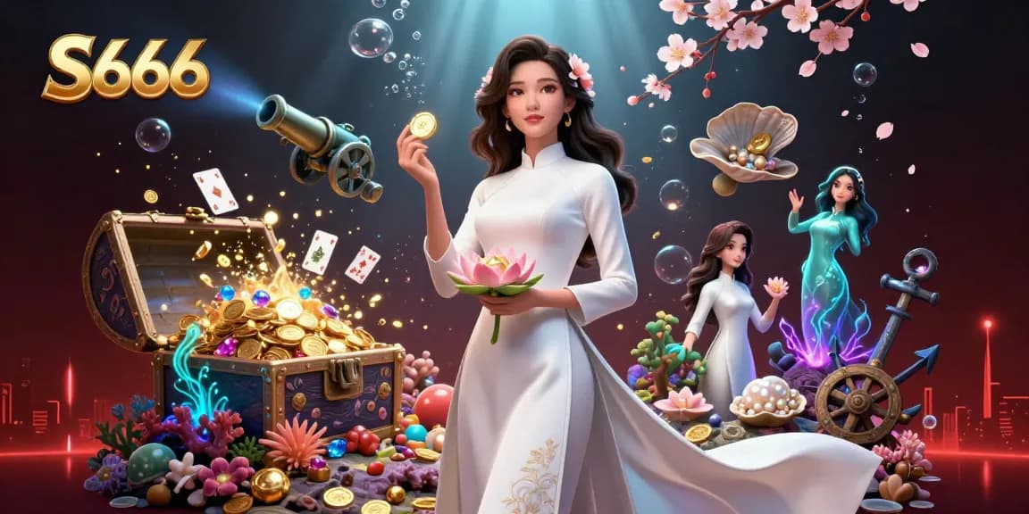 S666 engages players with exciting underwater elements and a stunning casino-themed scene.