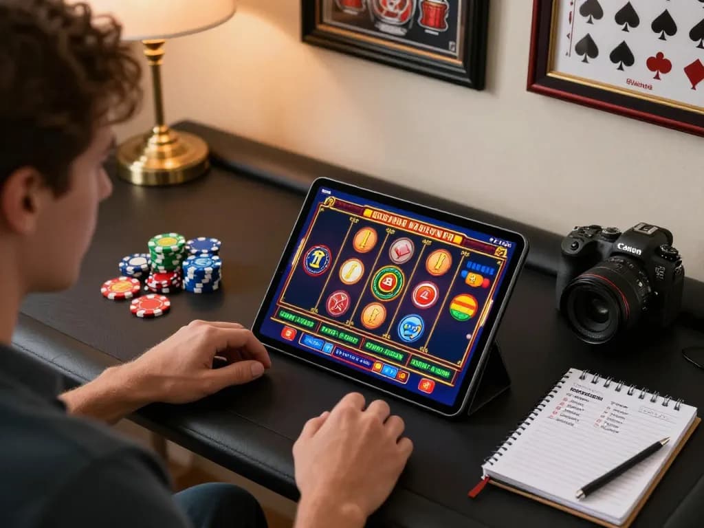 Play engaging slots on the tablet while using strategic notes to maximize FLY 88 gaming experience.