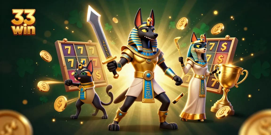 Engage in thrilling gameplay with 33 win featuring ancient Egyptian motifs and vibrant slots elements.
