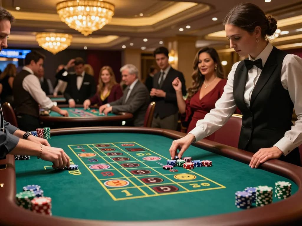 Cucu777 players engaging in strategic roulette gameplay in a luxurious casino setting.
