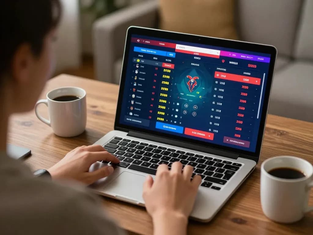 Person actively placing sports bets on 789win, showcasing a dynamic online gaming setup.