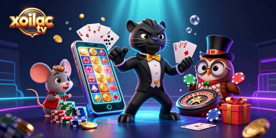 Xoilac tv brings exciting gambling fun with stylish characters and engaging casino elements.
