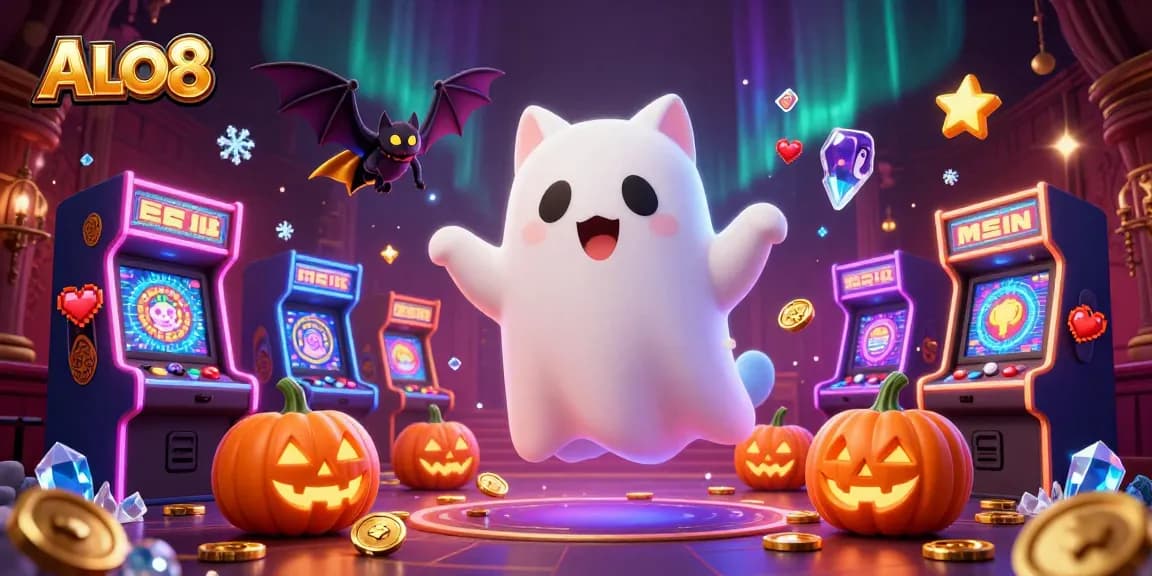 Experience thrilling gaming adventures with ALO8 in this vibrant casino scene.