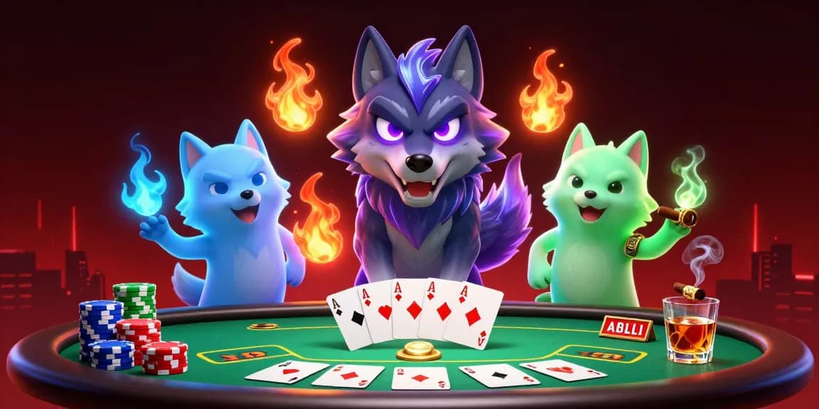 Experience winning strategies with CakhiaTV, as you engage in poker plays with ghostly wolves.