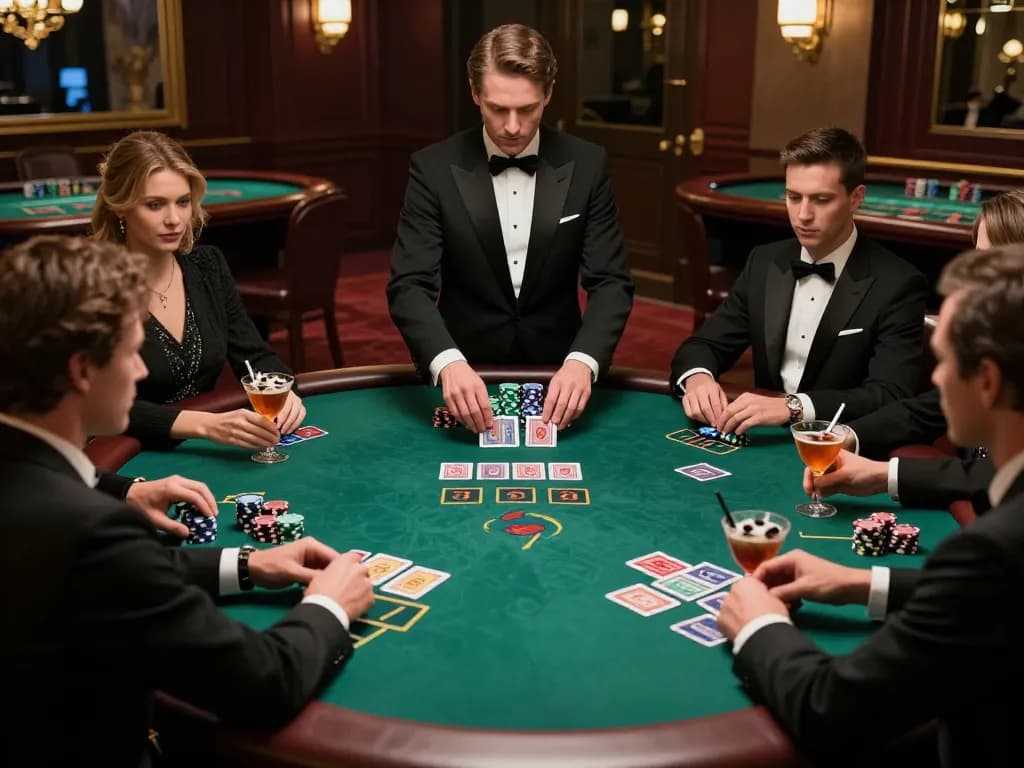 Experience dynamic blackjack gameplay at five88 casino with players strategizing and engaging in high-stakes action.
