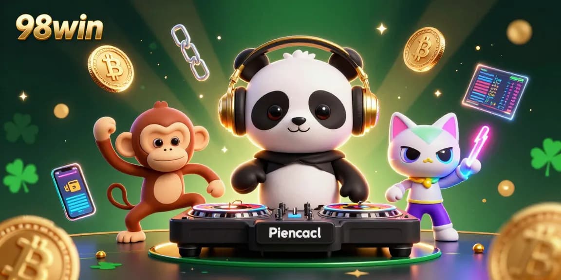 Join the fun at 98win with vibrant casino characters and engaging gaming elements!