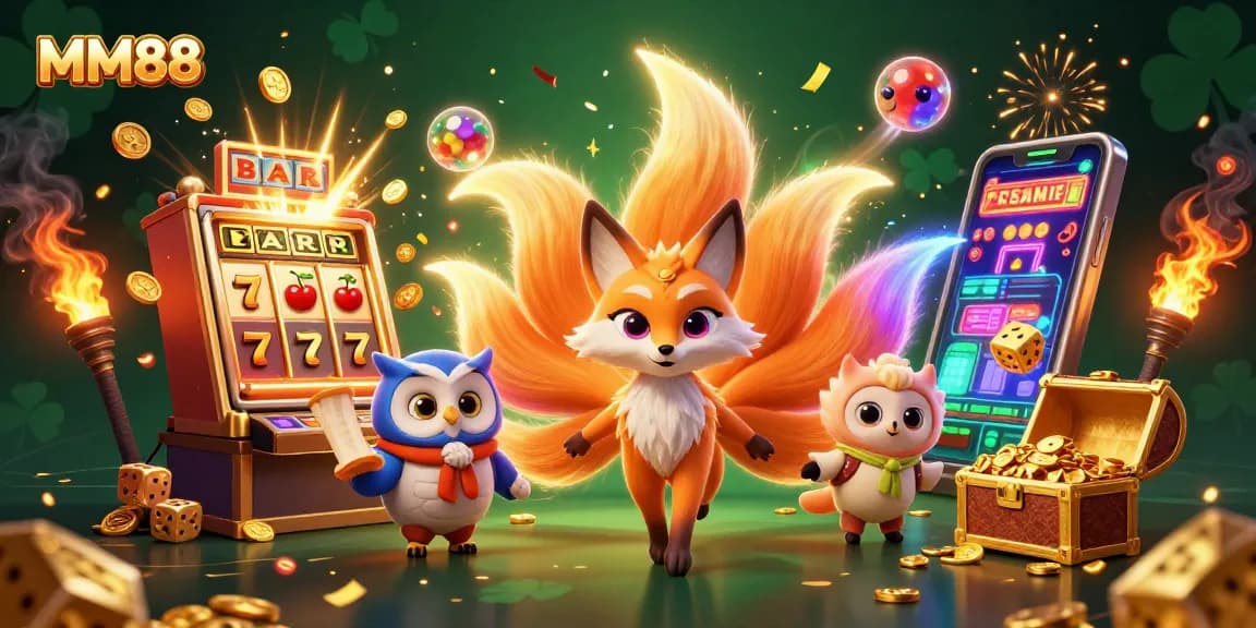 Engage with MM88's vibrant casino games featuring fantasy characters and jackpots.
